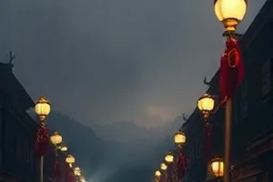《钢铁黎明》画面，钢铁厂区里升起的晨光与冷却塔
